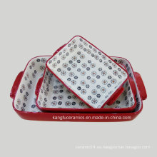 Precio bajo color glaseado porcelana para hornear